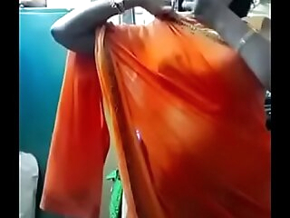 Swathi naidu exchanging saree by showing boobs,body parts and getting ready for hag part-3